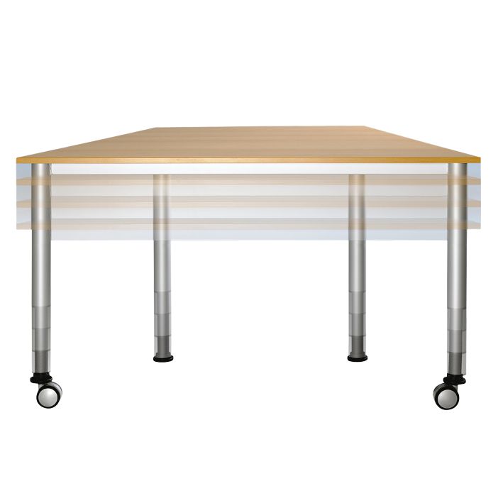 Trapeztisch Rollprofi, höhenverstellbar, 4 Dekore